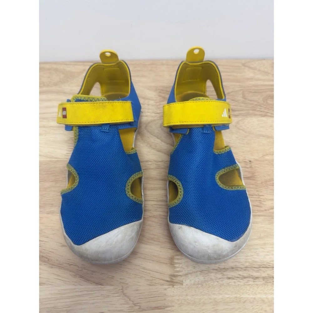 adidas Terrex Captain Toey Sandals LEGO‎ Bright Blue Cloud White Yellow Sz 5 #55